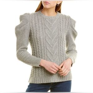 Madeleine Thompson WENGEN WOOL & CASHMERE-BLEND SWEATER IN GREY size S